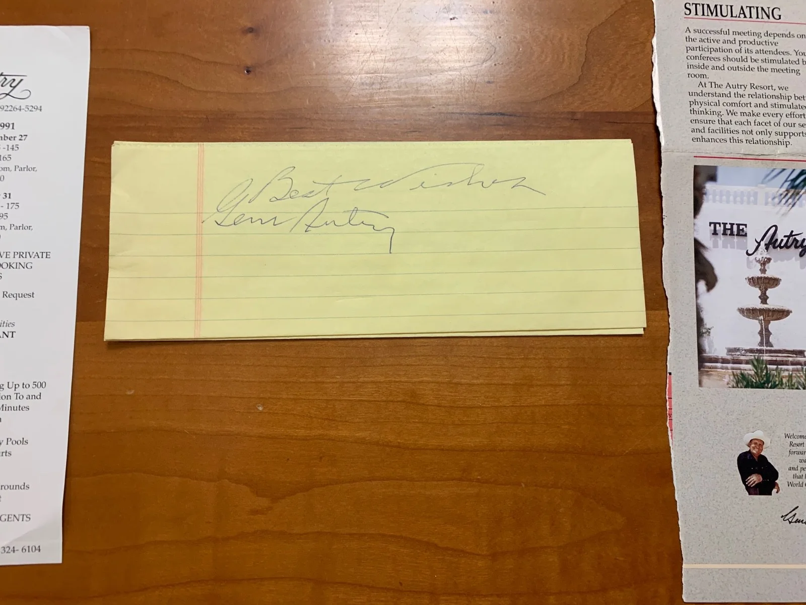 Gene Autry — Gene Autry Signed Page Autograph Cowboy Western Actor Baseball Team Owner MLB