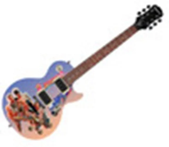 Red Hot Chili Peppers Autographed Return Of The Dream Les Paul Graphics Guitar, изображение 2