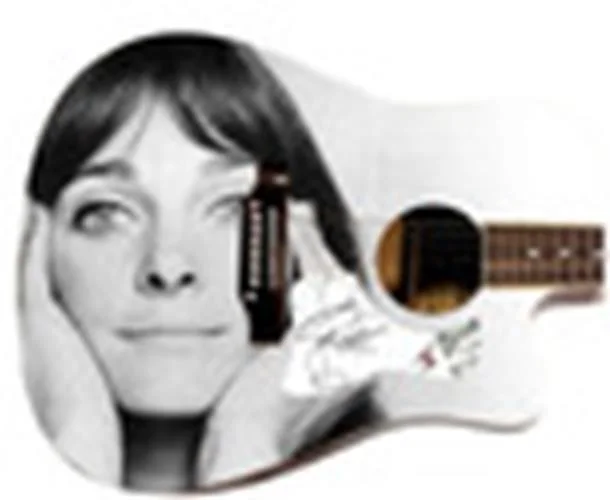 Judy Collins Signed " Melodies in Black and White" Custom Graphics Guitar, image 2