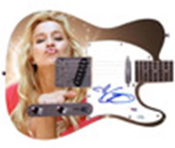 Kellie Pickler Signed Kisses of Elegance Custom Graphics Guitar ACOA, изображение 2