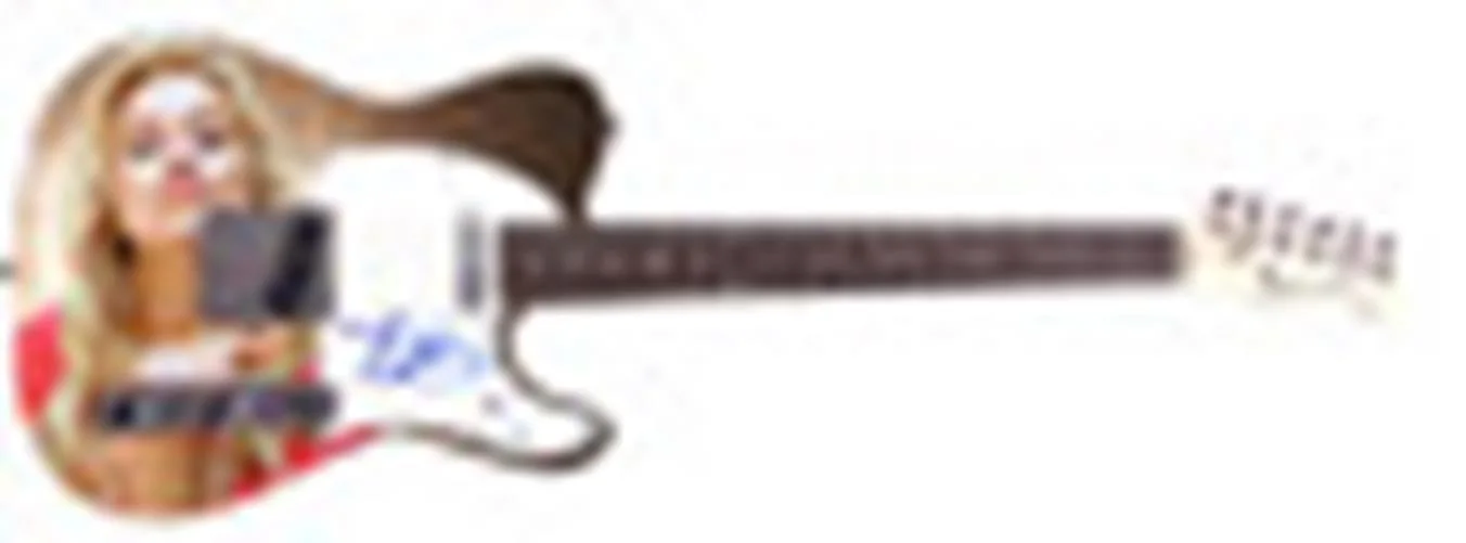 Kellie Pickler Signed Kisses of Elegance Custom Graphics Guitar ACOA, изображение 3
