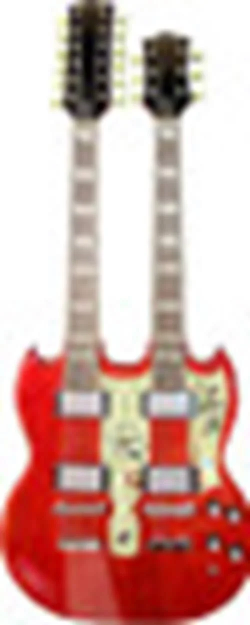 Rush Autographed 18-String Double Neck SG Signature Edition Guitar, image 2