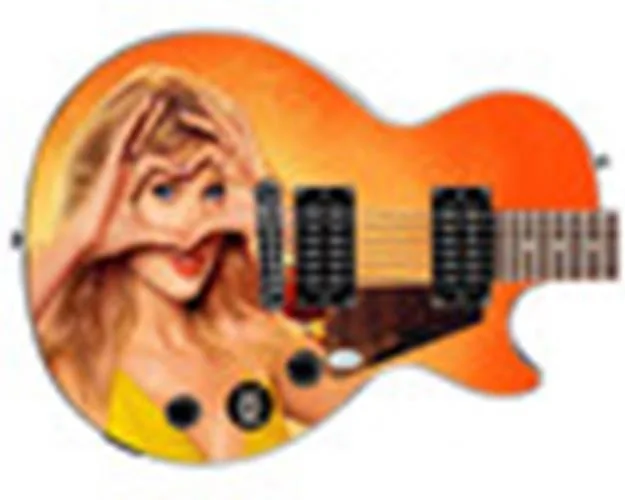 Taylor Swift Autographed Custom Epiphone Graphics Guitar, image 3