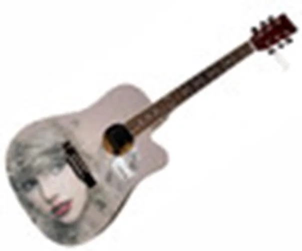 Taylor Swift Autographed w Heart! Custom 1/1 "Artistic Elegance" Graphics Guitar, image 2