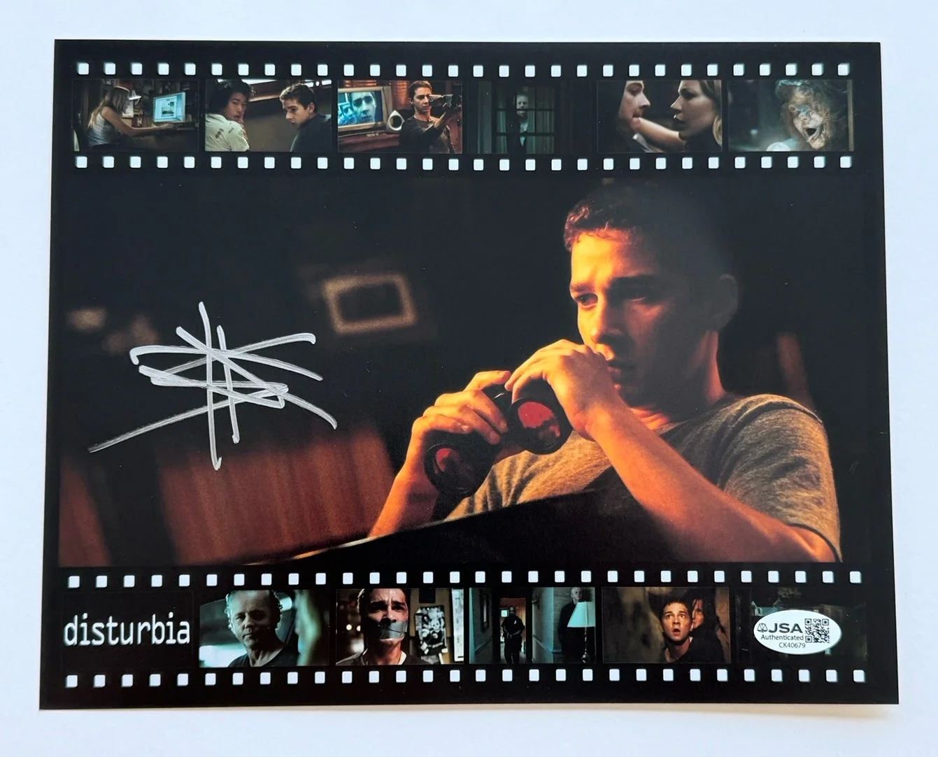 Shia LaBeouf — Shia LaBeouf SIGNED Disturbia 8x10 photo Holes Transformers A