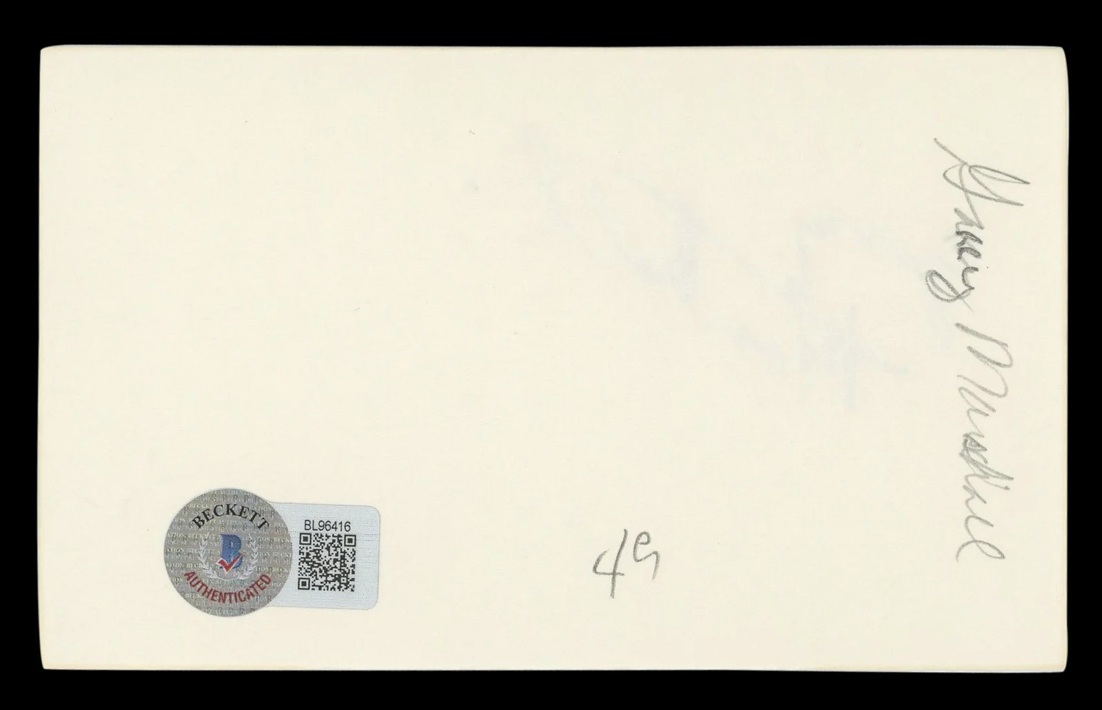 Garry Marshall — Garry Marshall The Princess Diaries Authentic Signed 3x5 Index Card BAS #BL96416, image 2