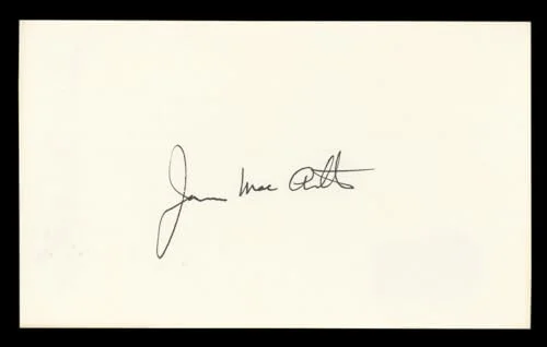 James MacArthur — James MacArthur Hawaii Five-O Authentic Signed 3x5 Index Card BAS #BL98886, image 3