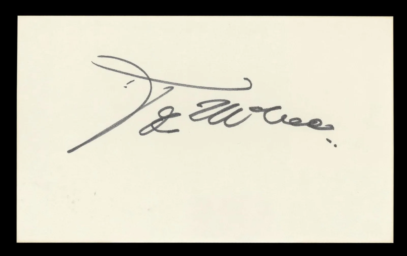 Joel McCrea — Joel McCrea Ride the High Country Authentic Signed 3x5 Index Card BAS #BL98881, image 4