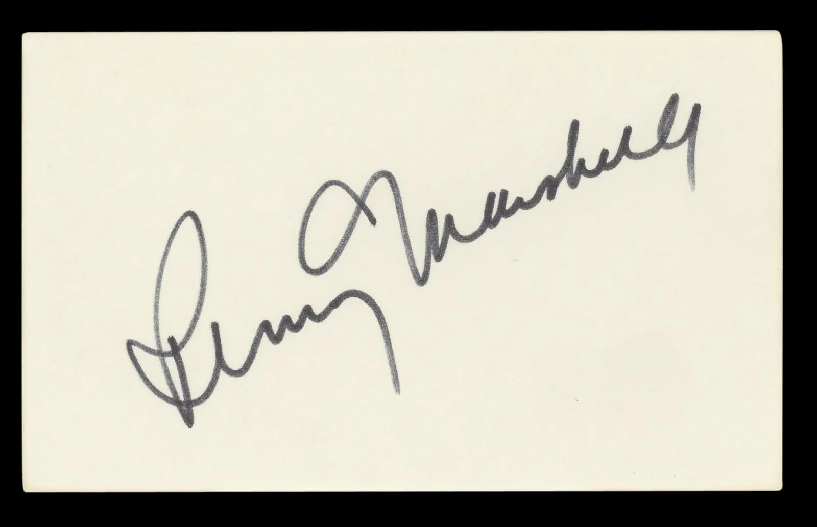 Penny Marshall — Penny Marshall Laverne & Shirley Authentic Signed 3x5 Index Card BAS #BL96541, изображение 4
