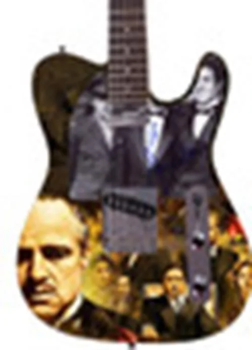 The Godfather Cast Autographed Custom 1/1 Graphics Guitar, image 3