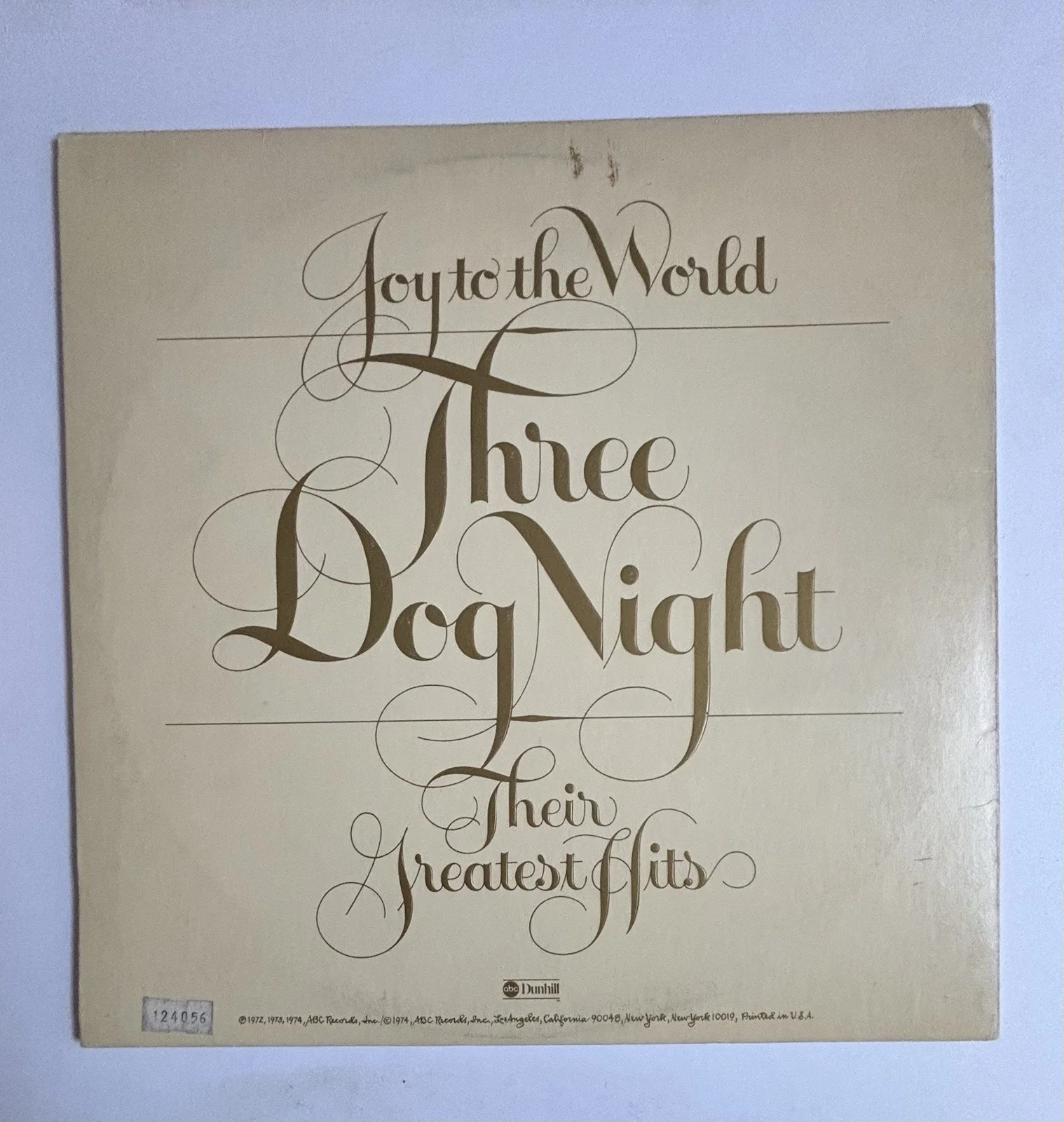 CHUCK NEGRON Signed THREE DOG NIGHT Vinyl Album Greatest Hits JOY TO THE WORLD, изображение 5