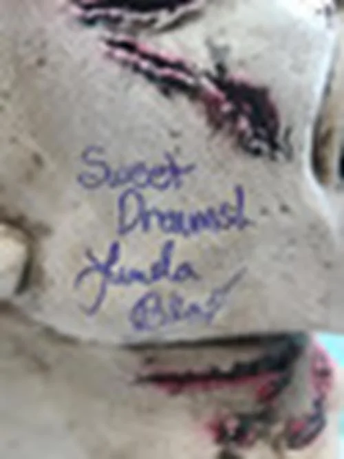 Linda Blair Signed Autographed The Exorcist Mask & Custom Display Stand ACOA ITP, image 4