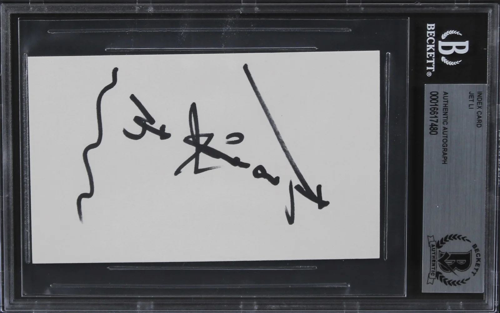 Jet Li — Jet Li Romeo Must Die Authentic Signed 3x5 Index Card Autographed BAS Slabbed