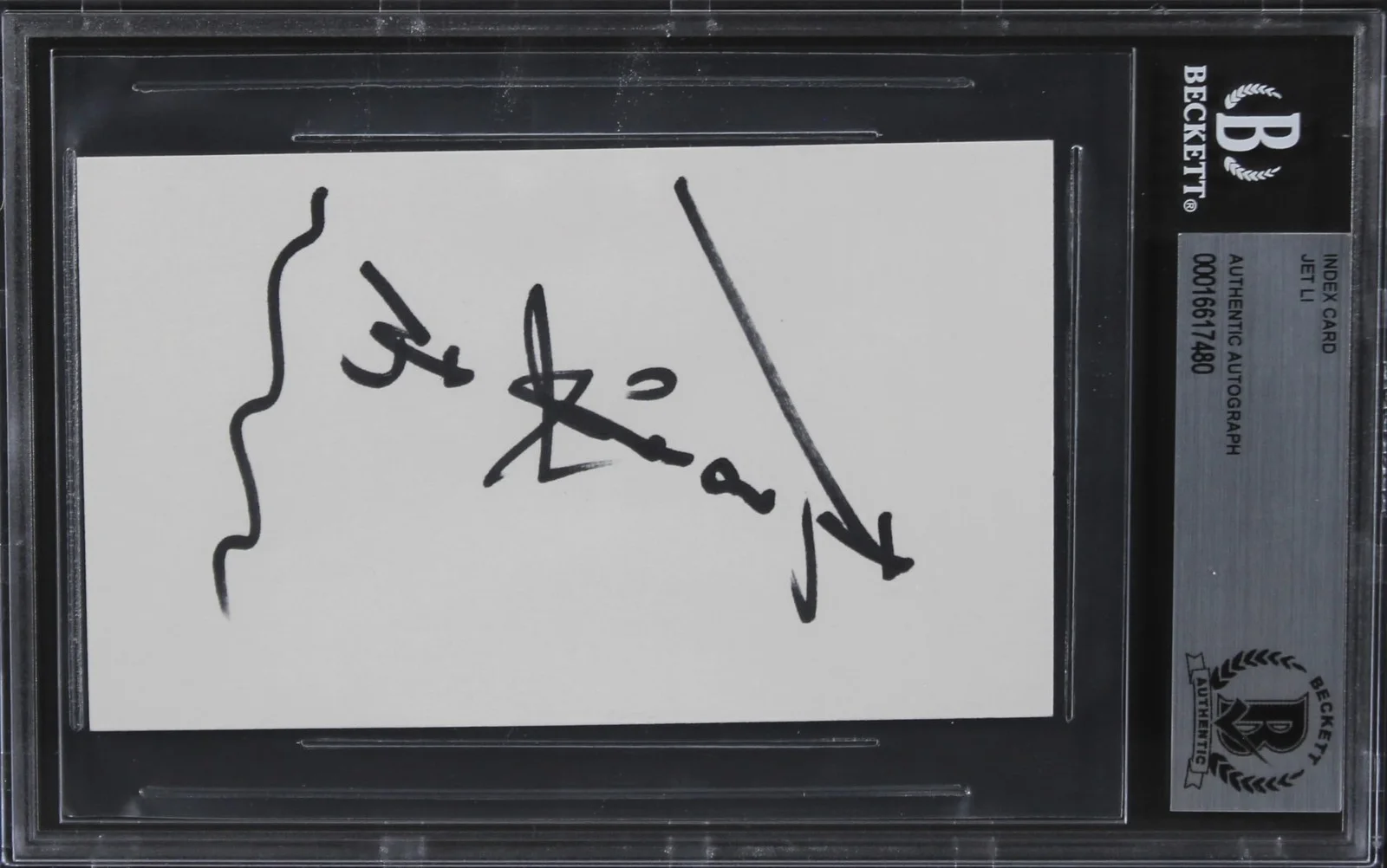 Jet Li — Jet Li Romeo Must Die Authentic Signed 3x5 Index Card Autographed BAS Slabbed, image 4