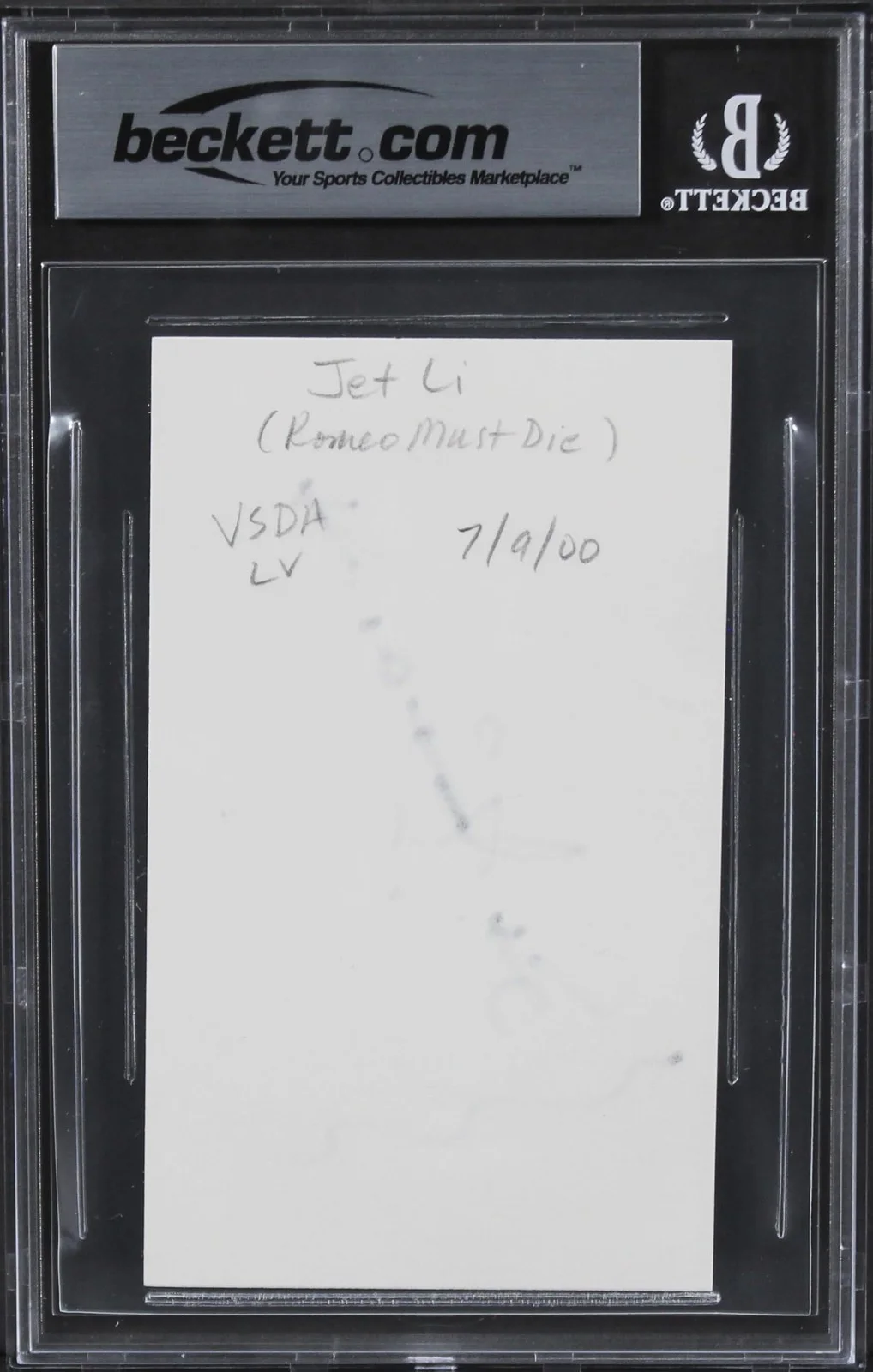 Jet Li — Jet Li Romeo Must Die Authentic Signed 3x5 Index Card Autographed BAS Slabbed, image 5