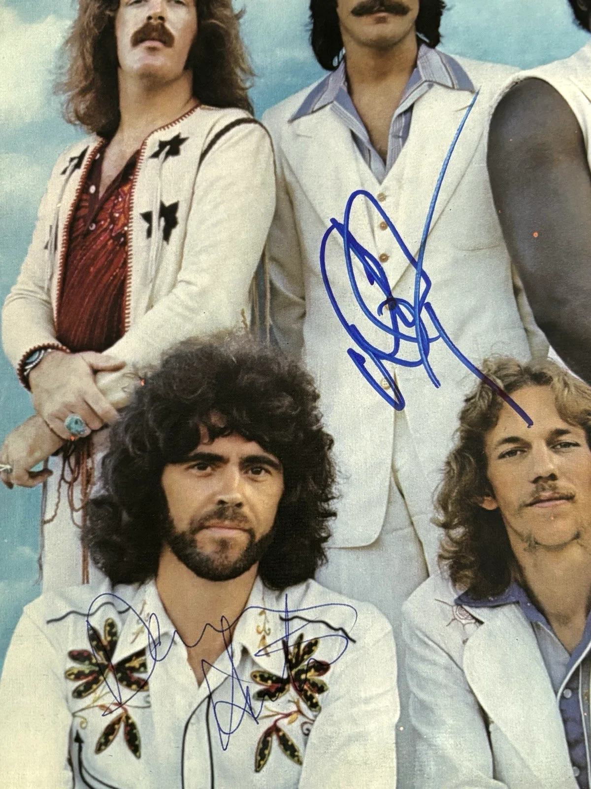 CHUCK NEGRON - DANNY HUTTON & ALLSUP Signed THREE DOG NIGHT LP Vinyl Album CYAN, изображение 3