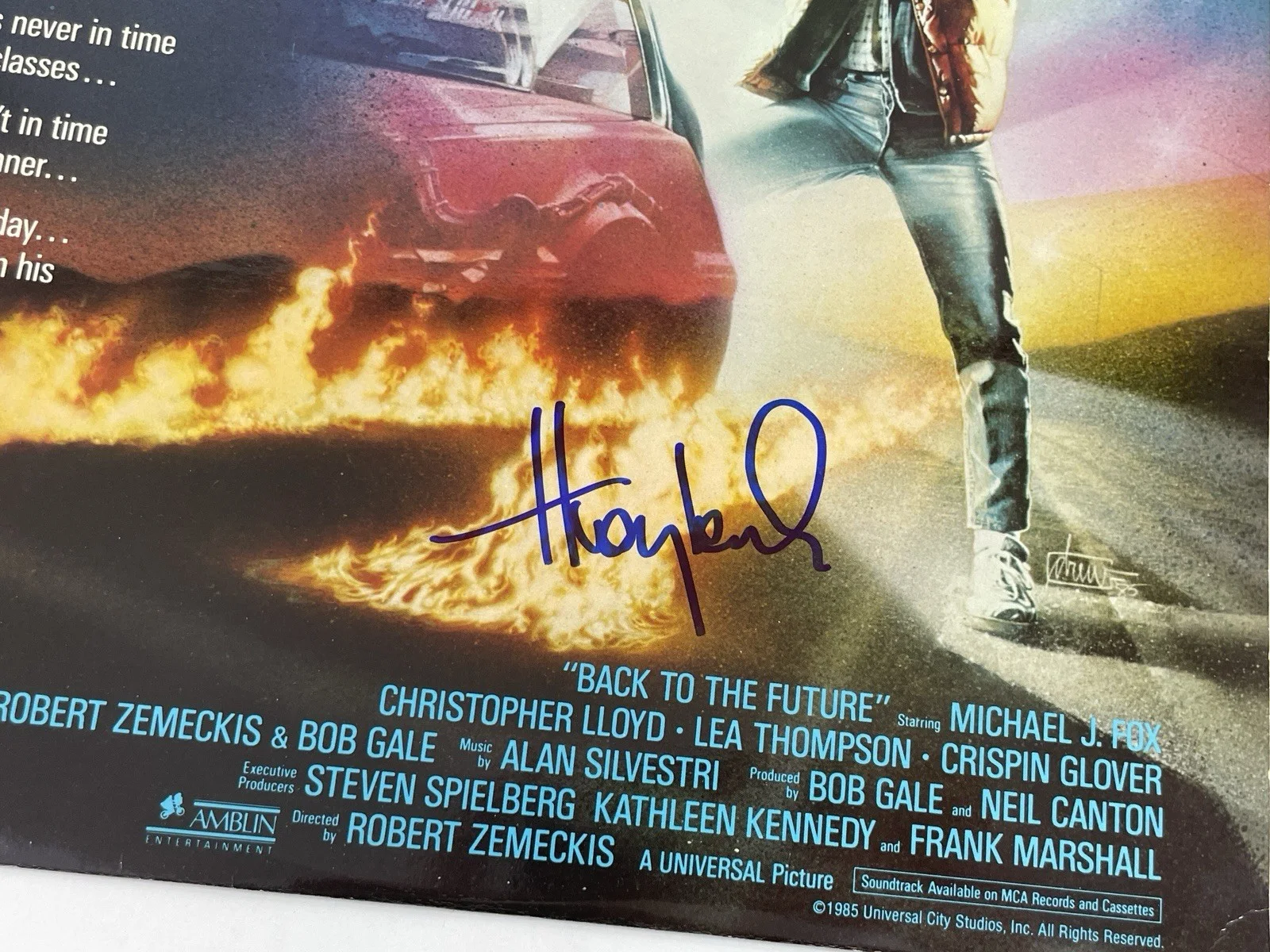 Huey Lewis — Back to the Future Huey Lewis Autographed Signed Laserdisc Movie ACOA Certified, image 2