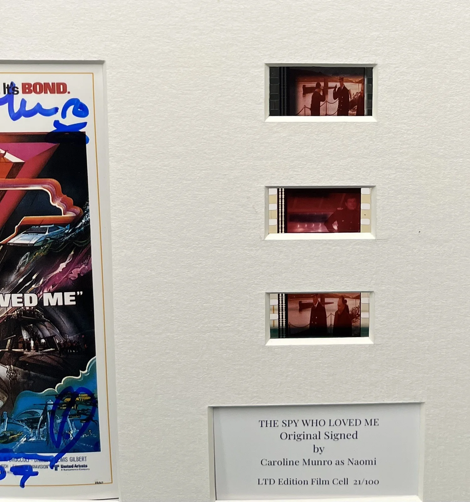Caroline Munro The Spy who loved me Original 35mm Film Cell Mounted Display, image 3