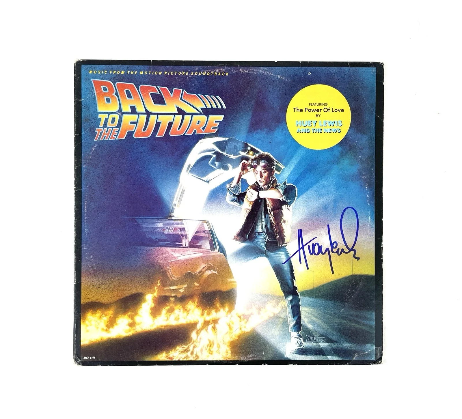 Back to the Future Huey Lewis Autographed Movie Soundtrack Vinyl Album Signed, изображение 2