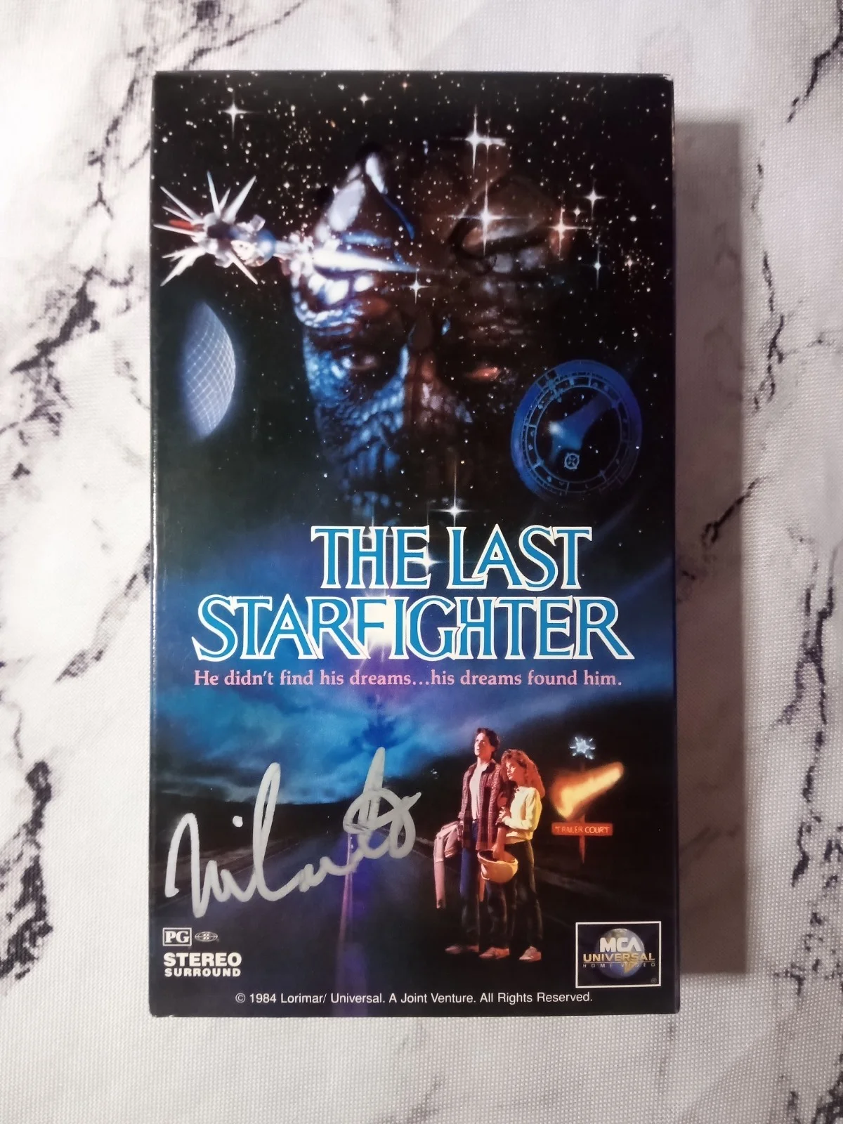 Nick Castle — Nick Castle Signed The Last Star Fighter (VHS, 1984) Custom Spool Swap Tested, image 3