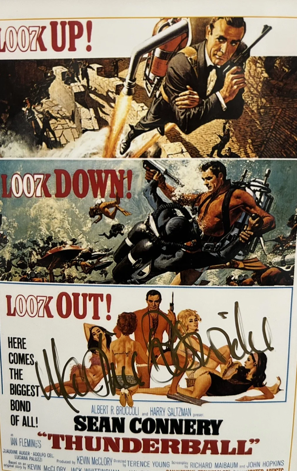 Martine Beswick Signed . THUNDERBALL . Original 35mm Film Cell Mounted Display, image 3