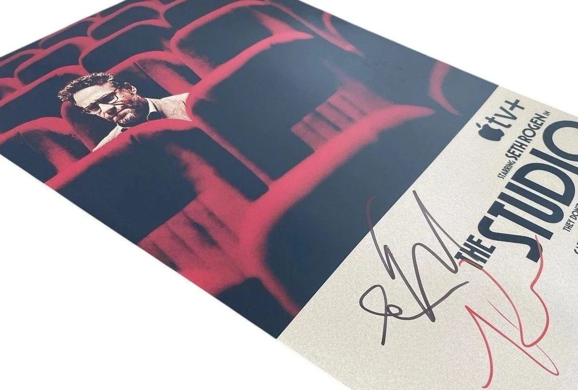 THE STUDIO SIGNED AUTOGRAPH 12x18 PHOTO B PROOF SETH ROGEN GOLDBERG HAHN JSA COA, изображение 4