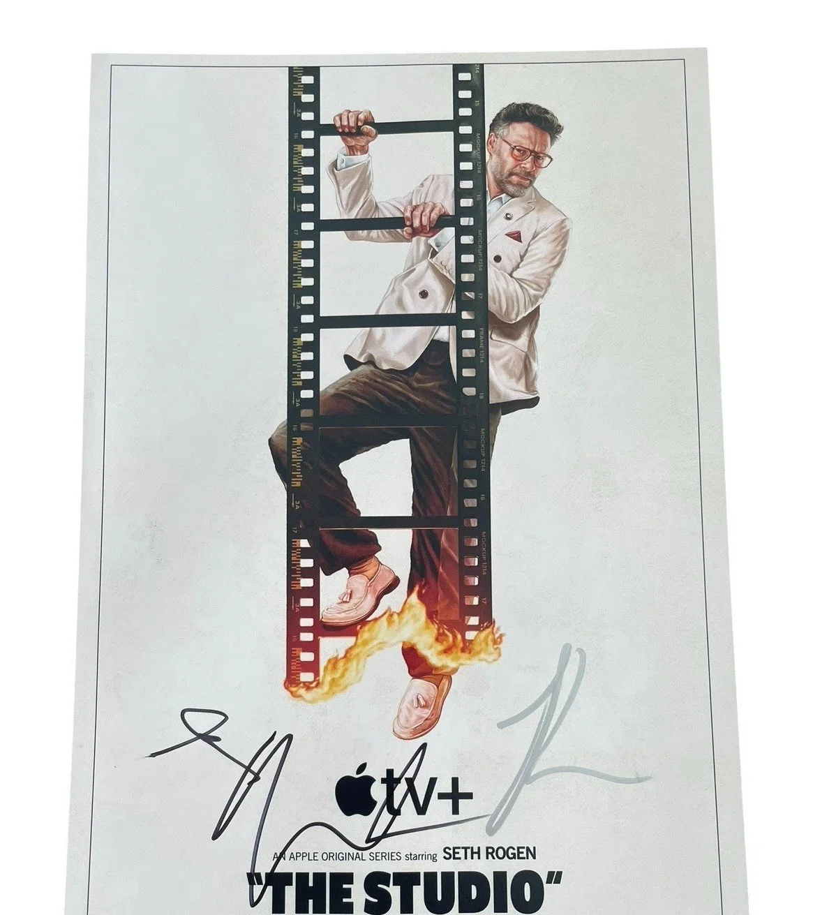 THE STUDIO SIGNED AUTOGRAPH 12x18 PHOTO C PROOF SETH ROGEN GOLDBERG HAHN JSA COA, изображение 3