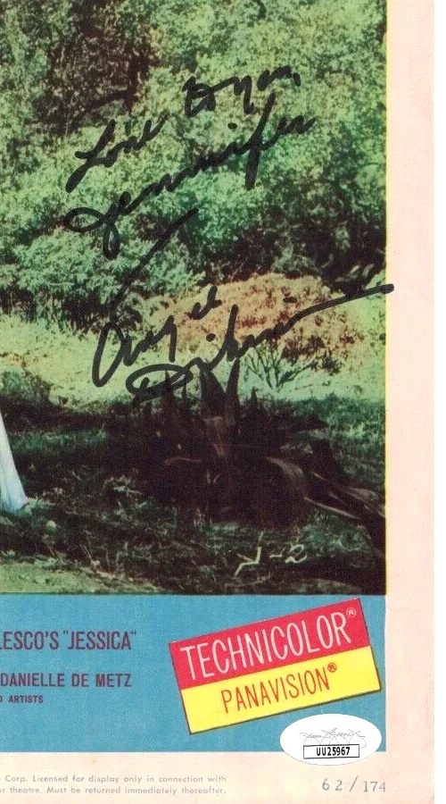 Angie Dickinson — ANGIE DICKINSON JSA Autographed 11X14 Jessica Lobby Card FREE SHIPPING! Not PSA, изображение 2