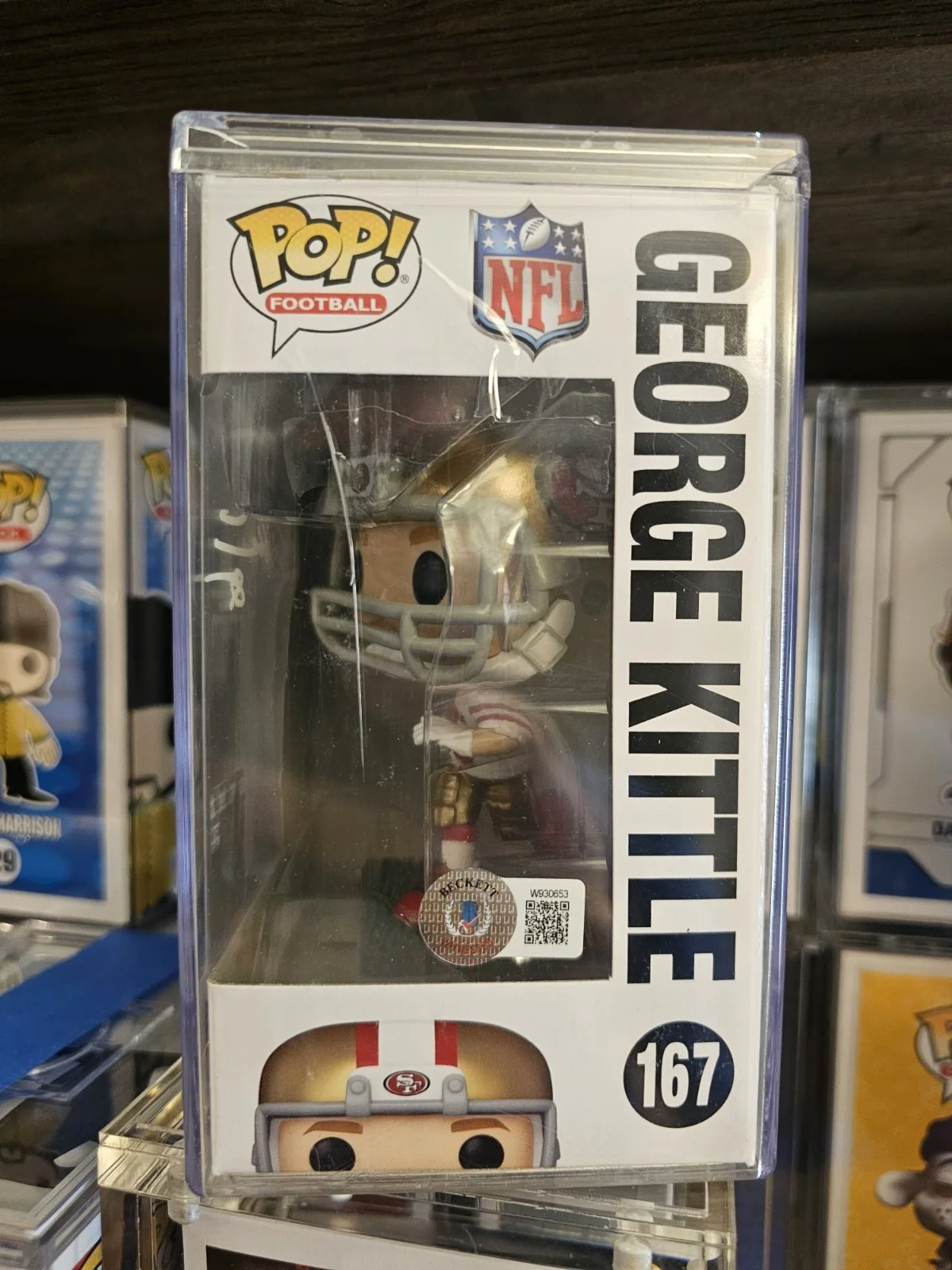 George Kittle Autographed Funko Pop San Francisco 49ers Beckett QR COA, изображение 2