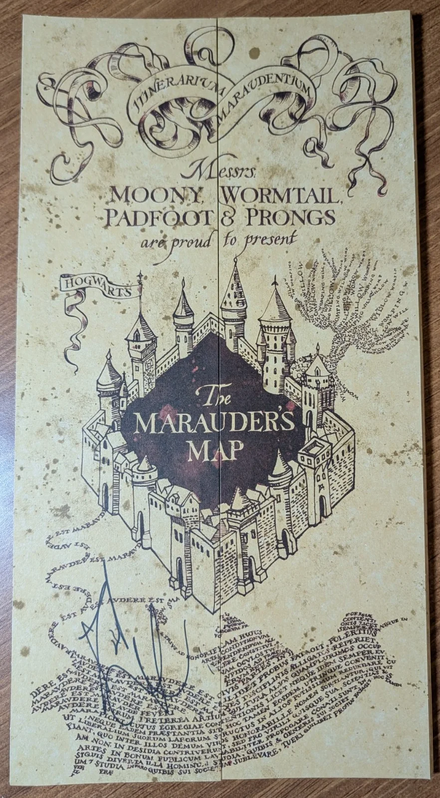 DANIEL RADCLIFFE — DANIEL RADCLIFFE signed/autographed MARAUDER'S MAP from HARRY POTTER BECKETT COA, image 3
