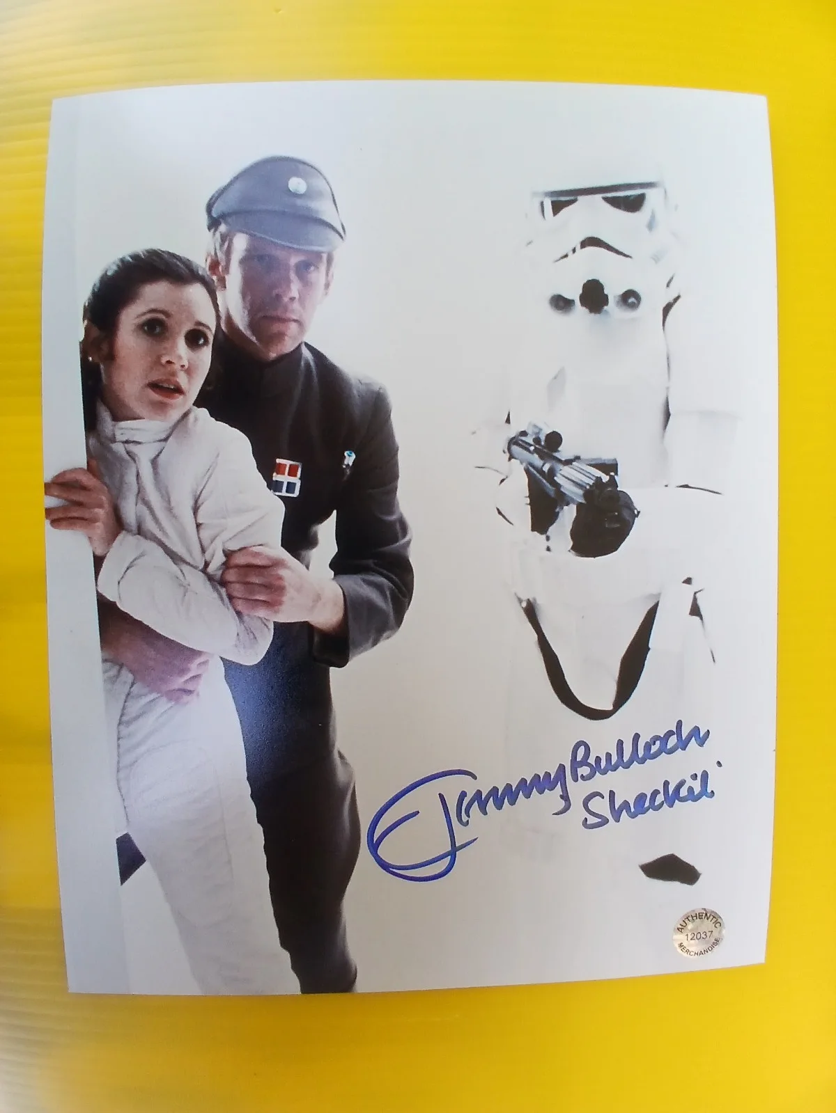 JEREMY BULLOCH ONLY! — STAR WARS Jeremy Bulloch Carrie Fisher Signed Autograph Photo Emipre Boba Fett., изображение 2
