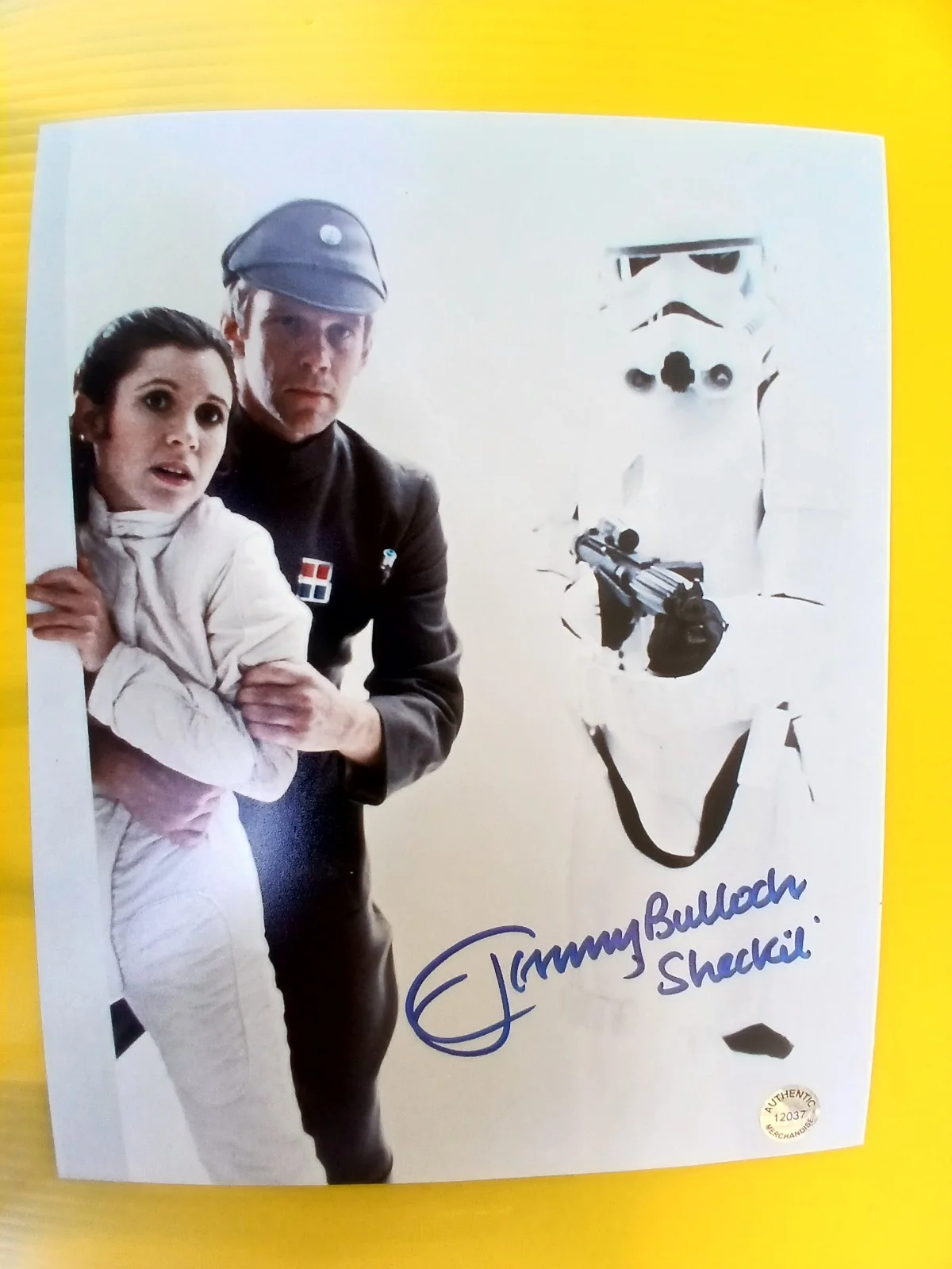 JEREMY BULLOCH ONLY! — STAR WARS Jeremy Bulloch Carrie Fisher Signed Autograph Photo Emipre Boba Fett., изображение 3
