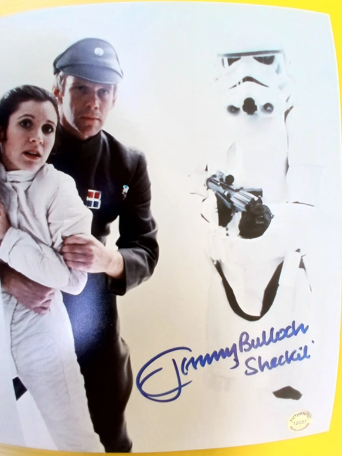 JEREMY BULLOCH ONLY! — STAR WARS Jeremy Bulloch Carrie Fisher Signed Autograph Photo Emipre Boba Fett., изображение 4