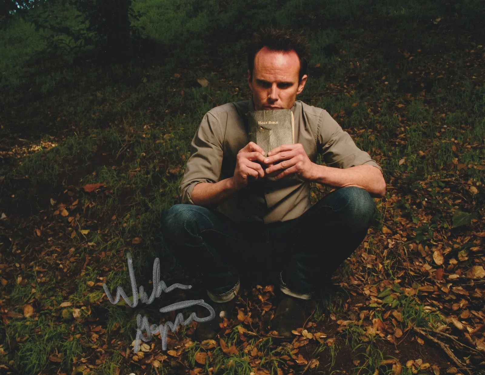WALTON GOGGINS — WALTON GOGGINS JUSTIFIED SIGNED 10X8 COLOR PHOTO AUTOGRAPH BOYD CROWDER
