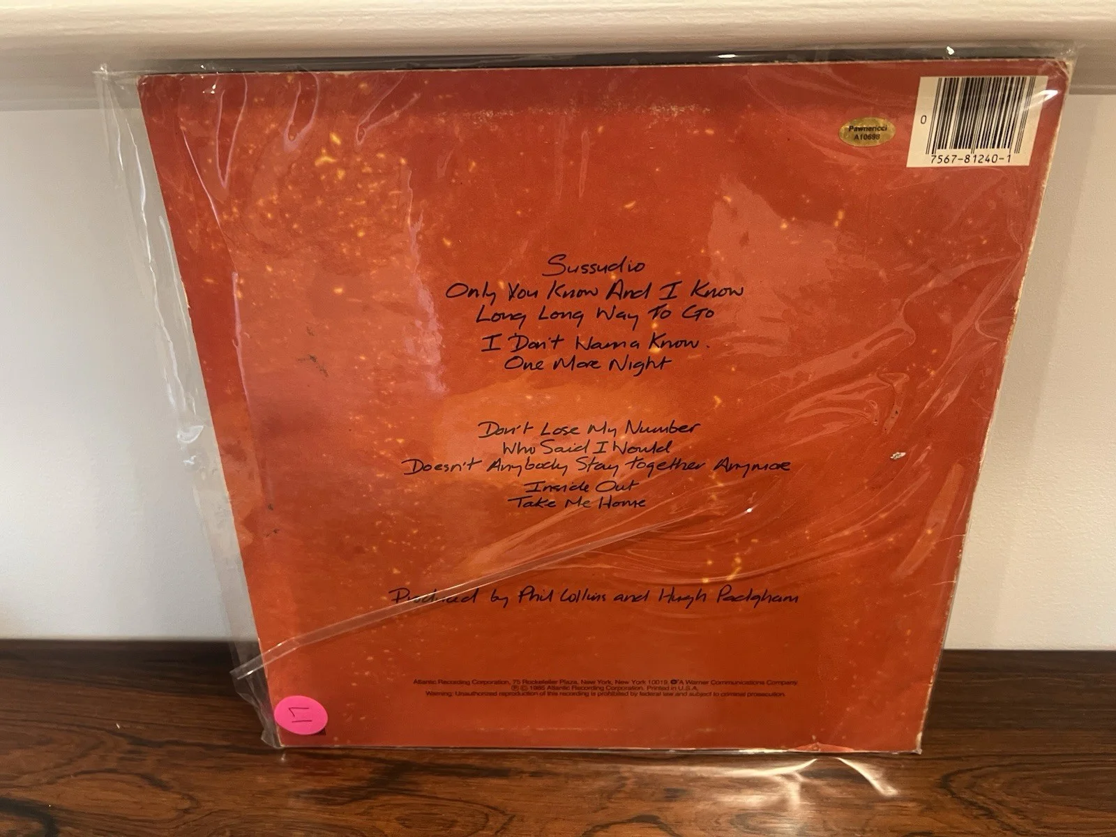 Phil Collins No Jacket Required Album Genesis Autograph Collectible, изображение 2