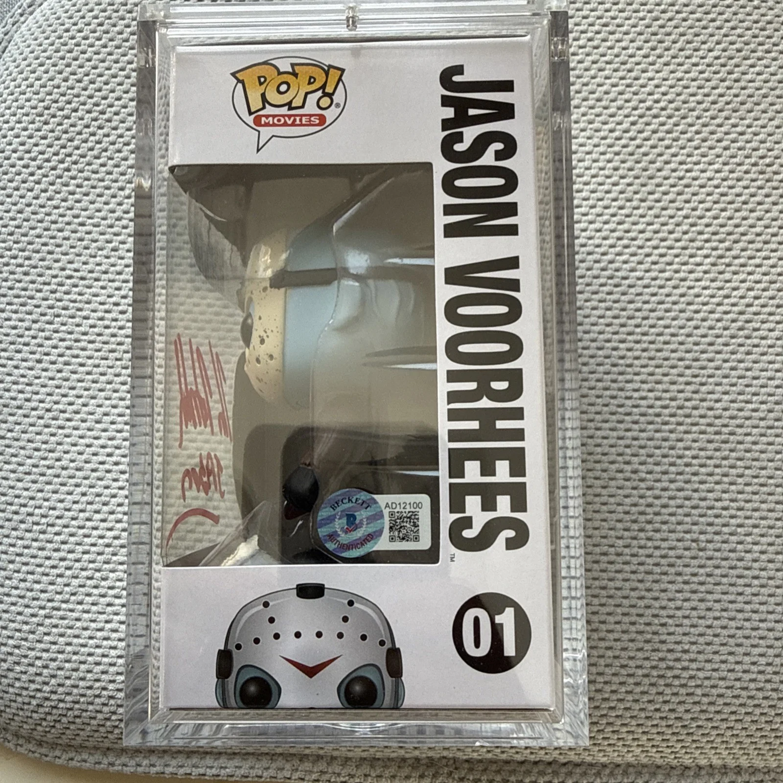 KANE HODDER Signed Funko Pop Figure Jason Voorhees Friday the 13th W/ Armor, изображение 2