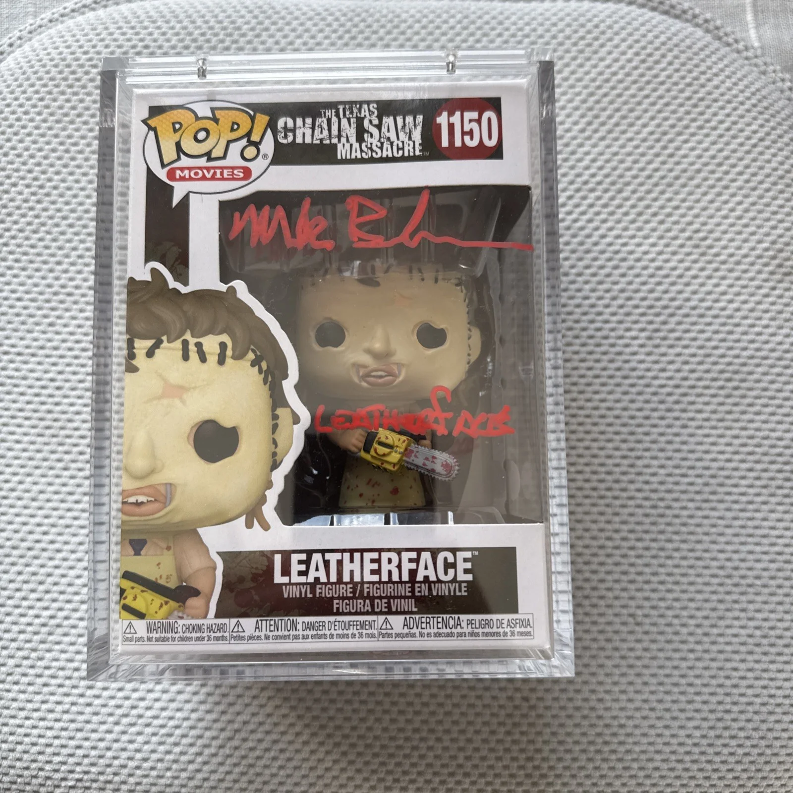 Mark Burnham — Mark Burnham Signed Leatherface Funko POP #1150 Texas Chainsaw Massacre JSA COA