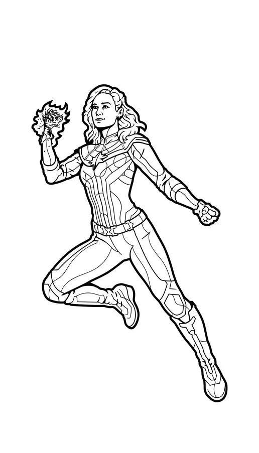 FiGPiN Captain Marvel (1442) The Marvels LE1000 3-Inch Enamel Pin, image 5