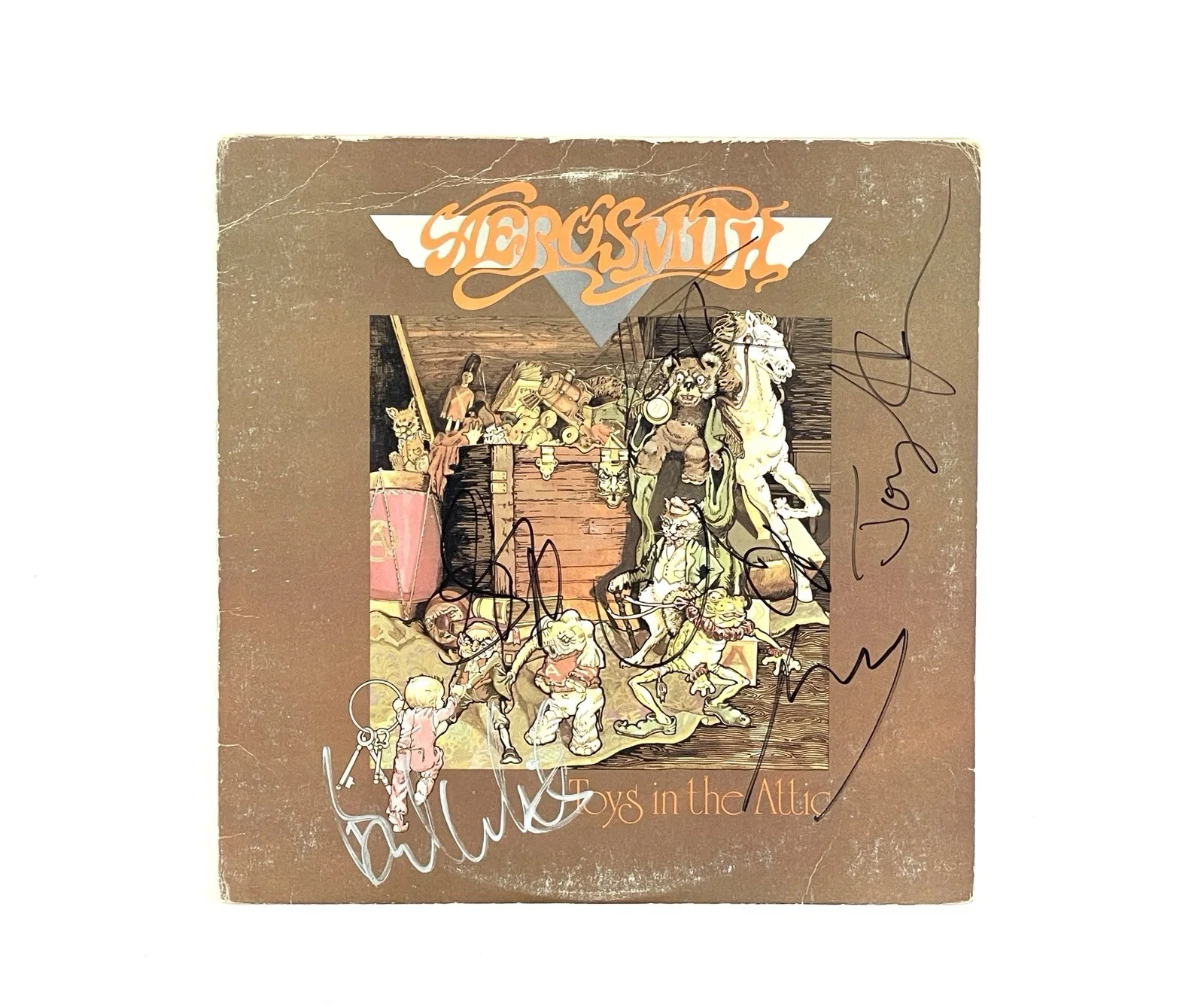 Aerosmith Autographed Signed Toys in the Attic Vinyl Album Beckett Certified 🎸, изображение 2