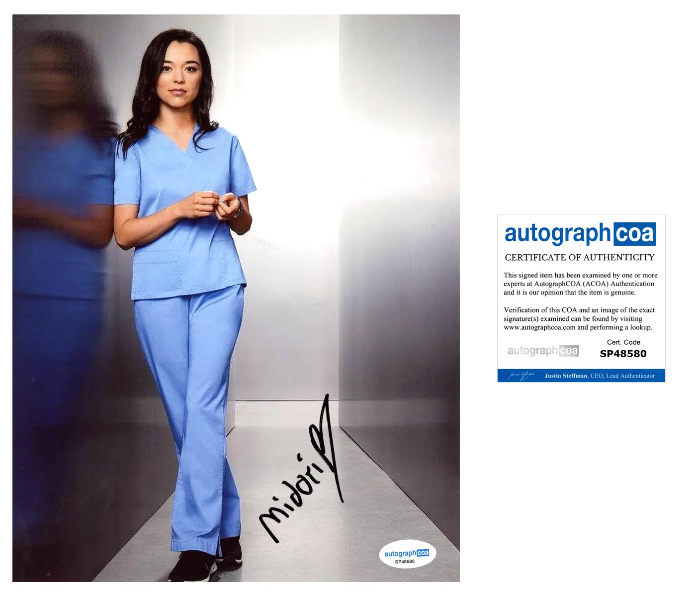 Midori Francis — Midori Francis Signed Autographed Grey’s Anatomy 8x10 Photo ACOA