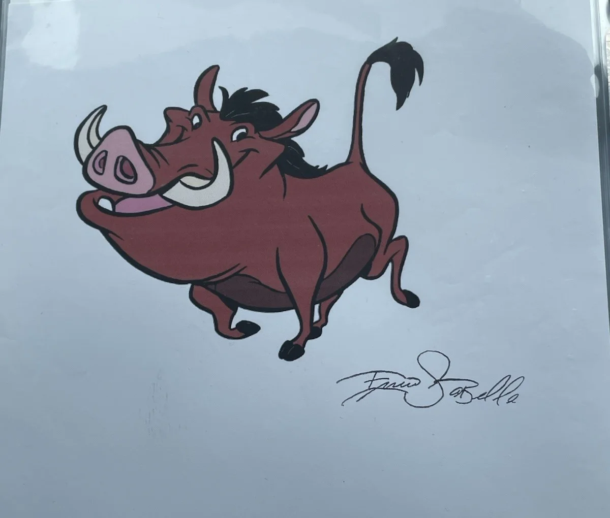 Ernie Sabella — Ernie Sabella Autograph Computer Paper Signed THE LION KING PUMBAA VOICE Picture