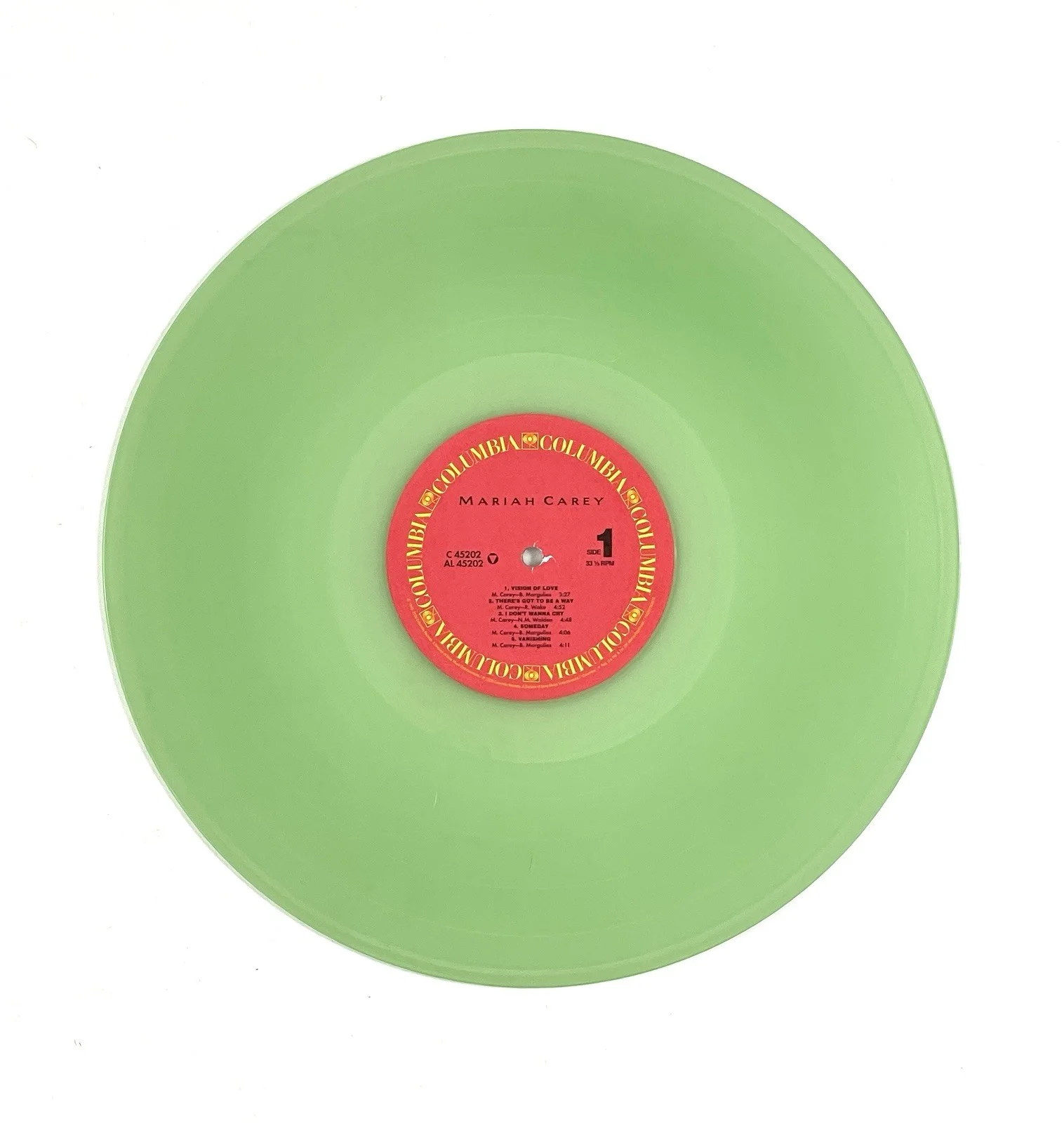 Mariah Carey Autographed Signed Coke Bottle Color Vinyl Debut Album Reissue ACOA, изображение 5
