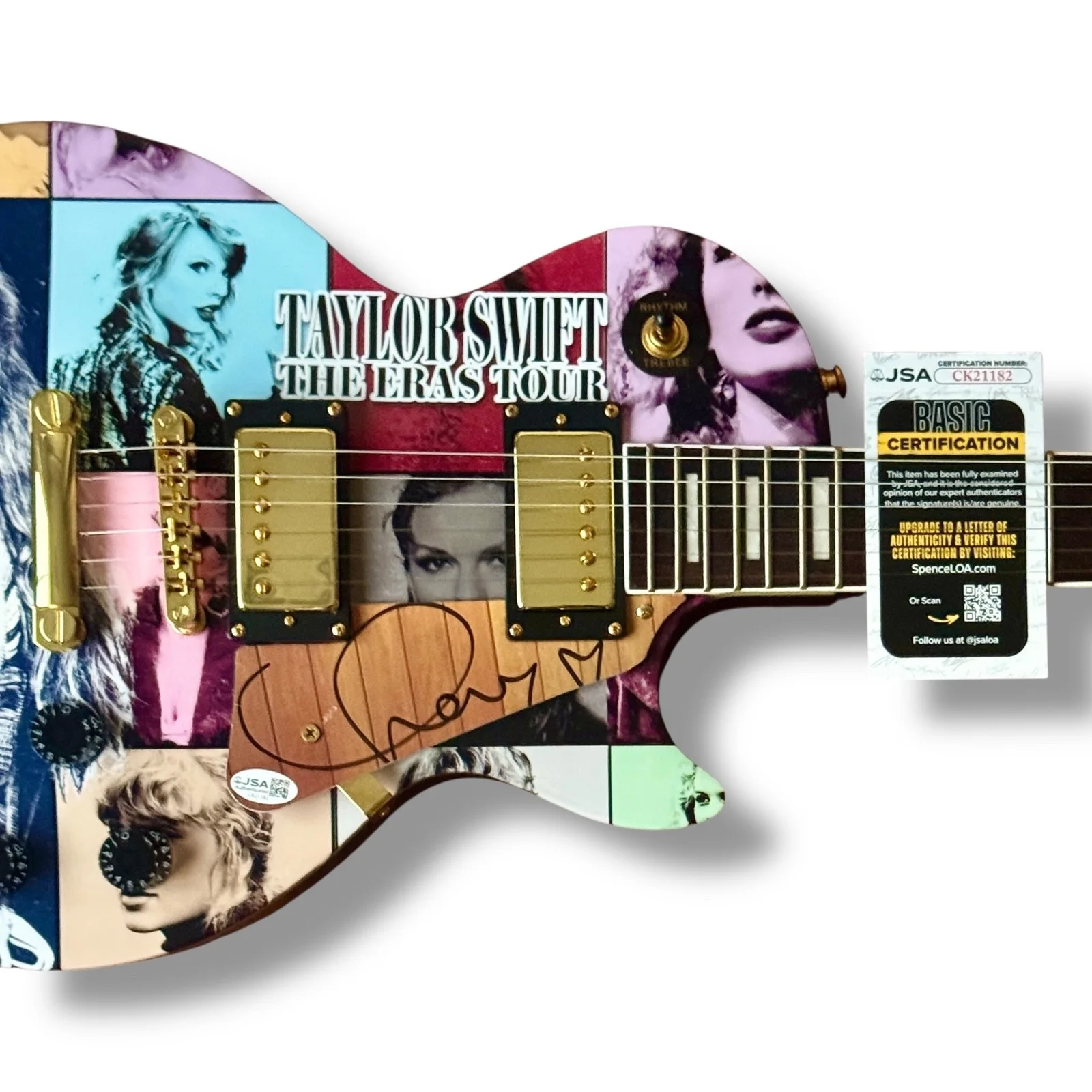 Taylor Swift Signed Guitar Custom Graphics JSA COA ERAS TOUR Red Debut Folklore, image 2