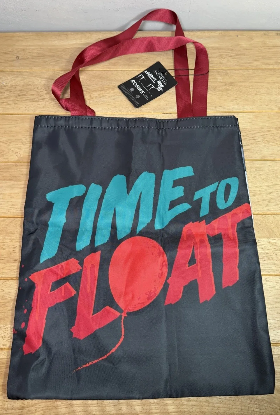 IT Chapter 2 Pennywise 15” Official Tote Bag Shopper ‘Time To Float’ Horror BNWT, image 2
