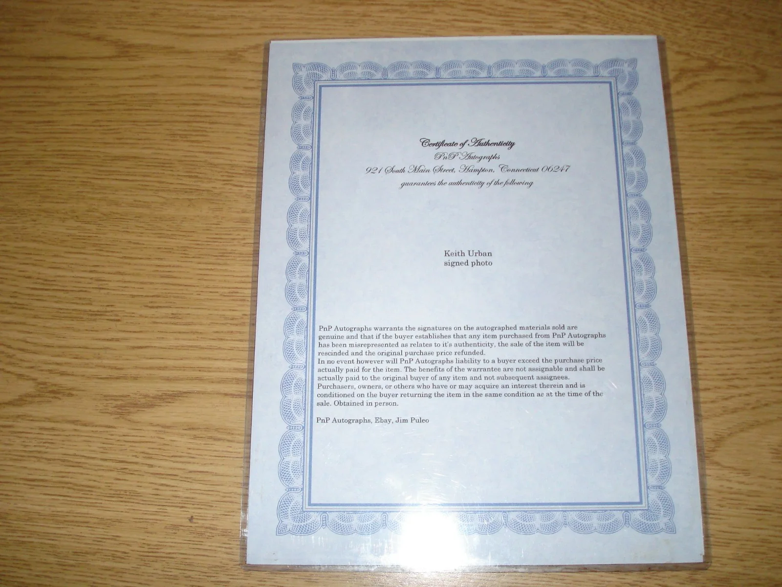 Keith Urban signed photo COA PnP music 8 x 10, изображение 3