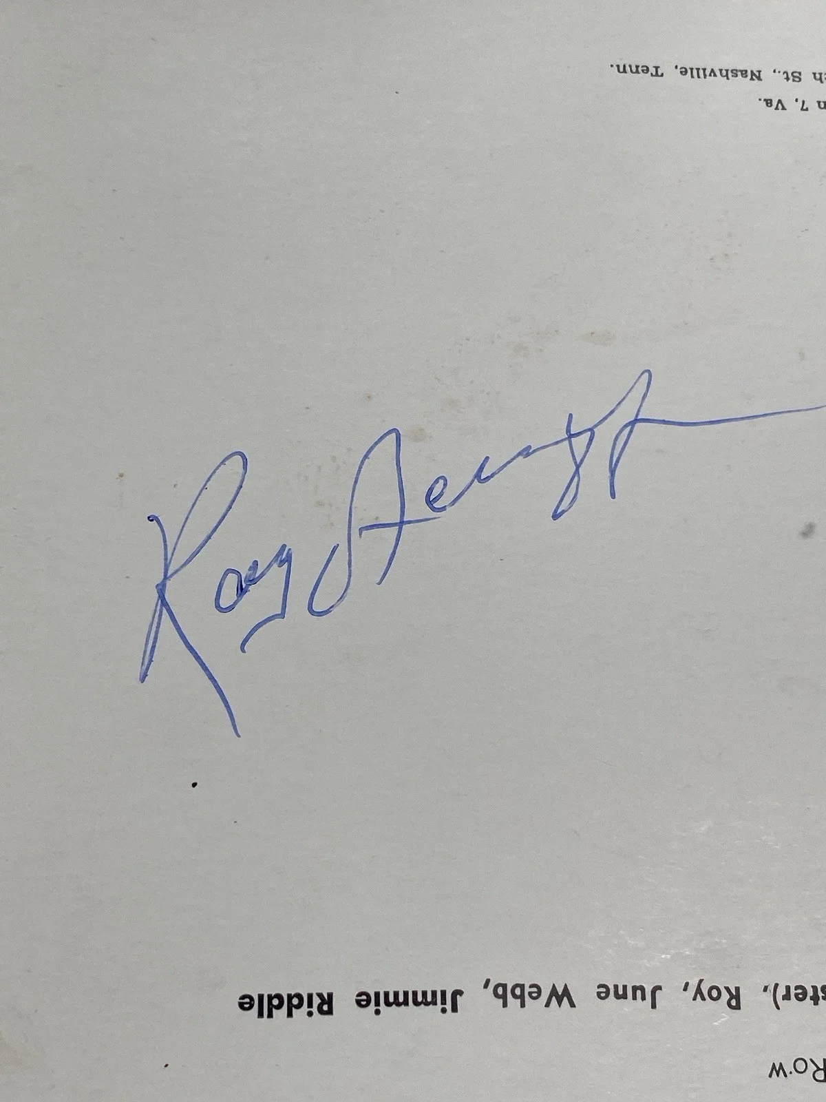 Vintage Roy Acuff Signed Country Music Photo 8x10 Autograph, изображение 2