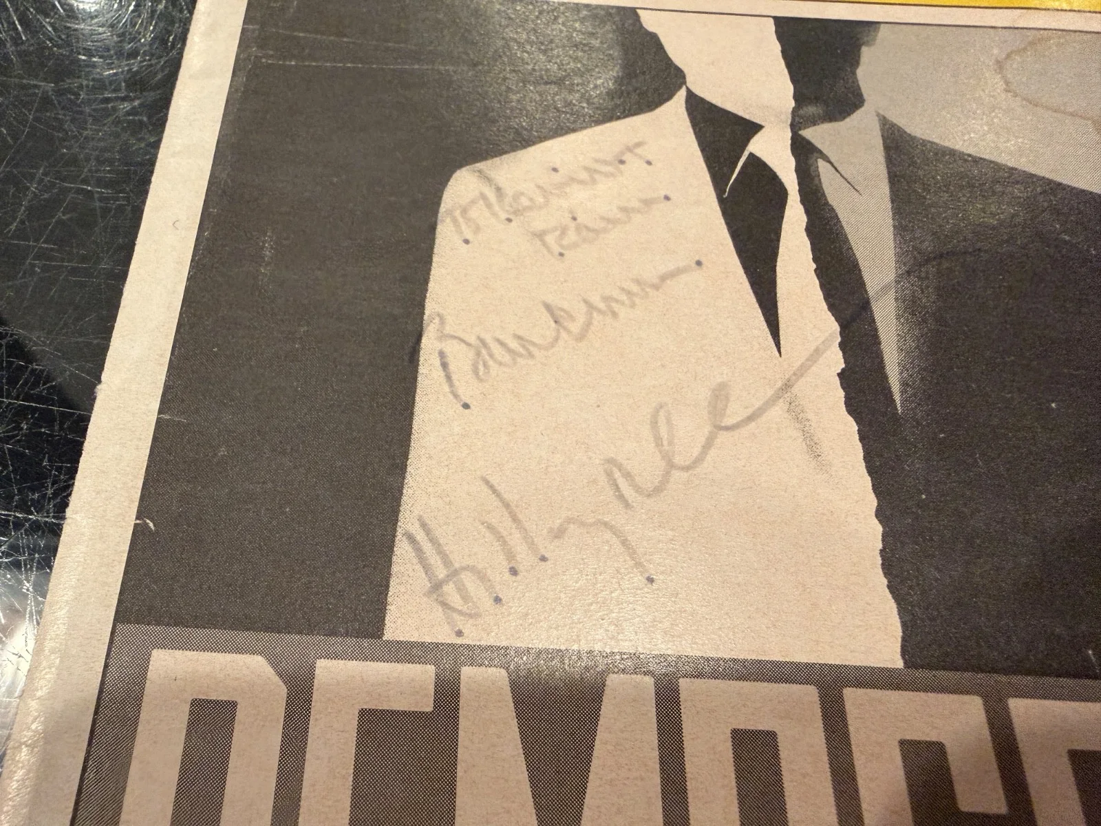 BILL & HILLARY CLINTON SIGNED DEMOCRACY PLAYBILL COVER ONLY JSA AUTHENTIC, image 2