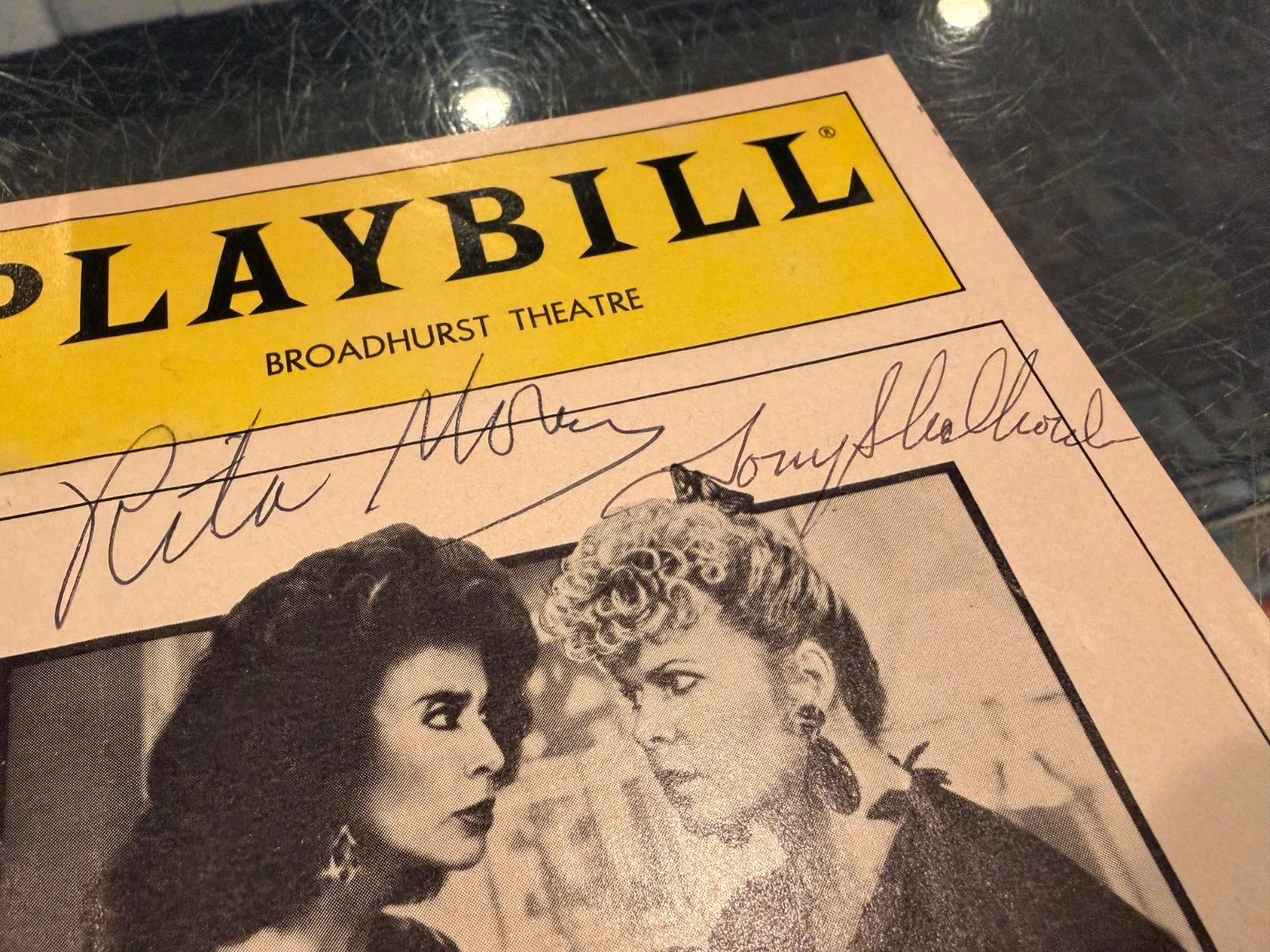 RITA MORENO TONY SHALHOUB SIGNED THE ODD COUPLE PLAYBILL JSA AUTHENTIC, image 2