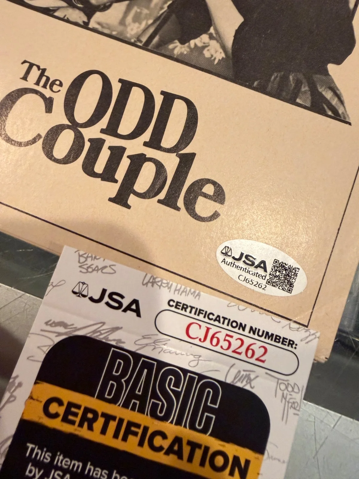RITA MORENO TONY SHALHOUB SIGNED THE ODD COUPLE PLAYBILL JSA AUTHENTIC, image 3