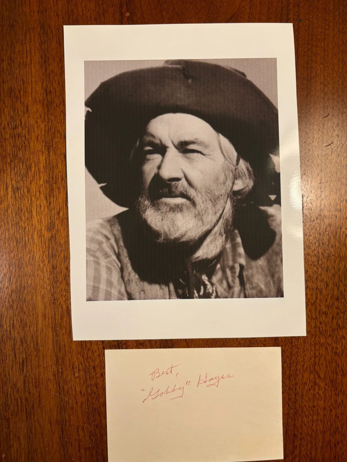 Gabby Hayes — Vintage "Gabby" Hayes Western Actor Signed 3x5 With 5x7 Photo + Full COA, изображение 2